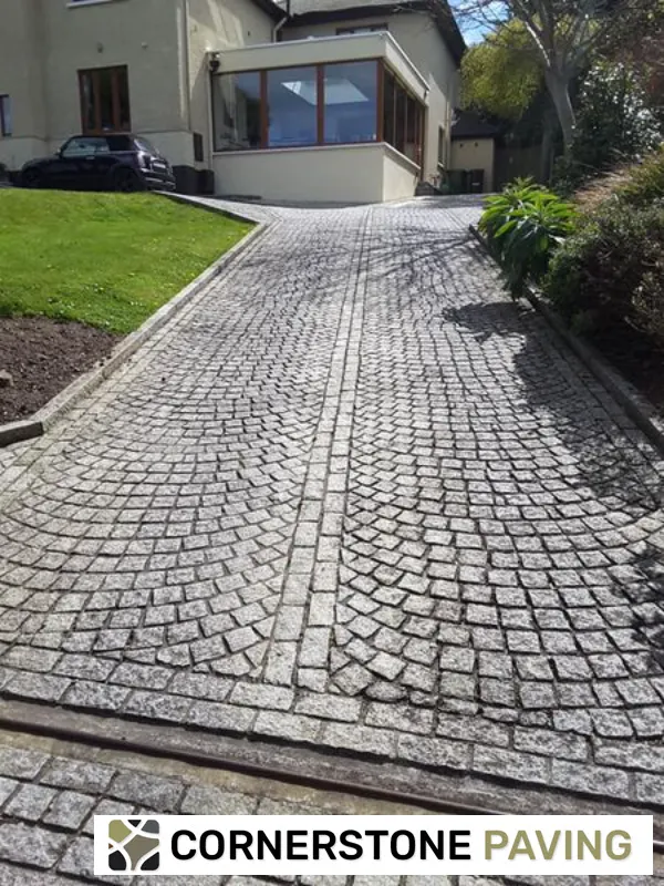 granite cobbles paving driveway residential dublin