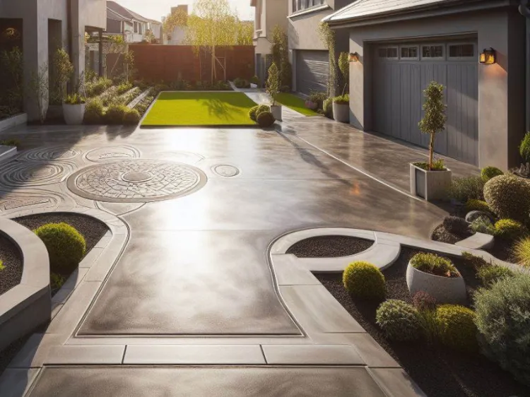 driveways and patios existing surfaces laid concrete patterns